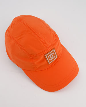 Chanel Neon Orange Nyon CC Sports Cap Size M