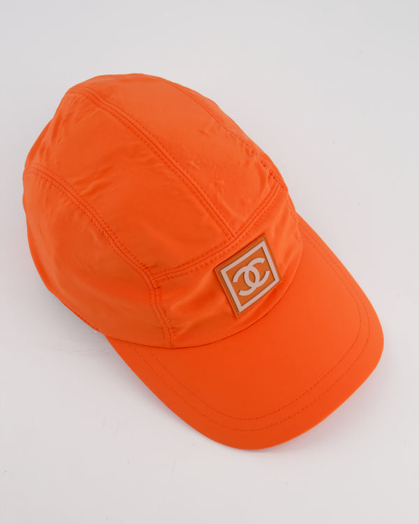 Chanel Neon Orange Nyon CC Sports Cap Size M
