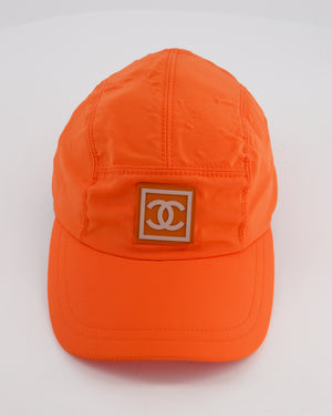 Chanel Neon Orange Nyon CC Sports Cap Size M