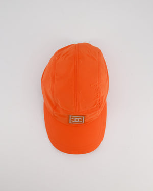 Chanel Neon Orange Nyon CC Sports Cap Size M