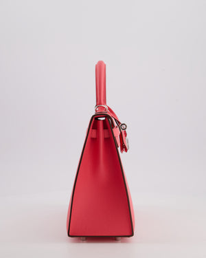 *HOT* Hermès Kelly 25 Sellier Bag in Rose Azalee Epsom Leather with Palladium Hardware