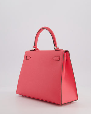 *HOT* Hermès Kelly 25 Sellier Bag in Rose Azalee Epsom Leather with Palladium Hardware