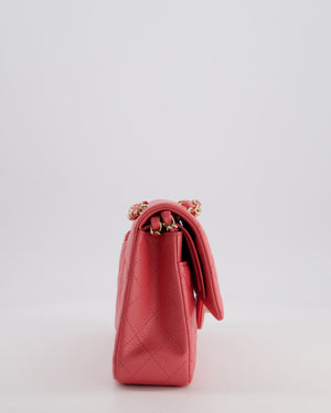 *HOT* Chanel Raspbury Classic Medium Double Flap Bag in Iridescent Caviar Leather with Champagne Gold Hardware