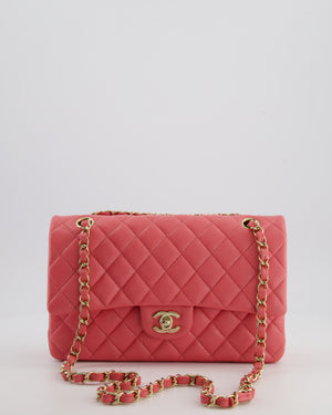*HOT* Chanel Raspbury Classic Medium Double Flap Bag in Iridescent Caviar Leather with Champagne Gold Hardware