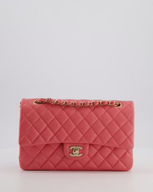 *HOT* Chanel Raspbury Classic Medium Double Flap Bag in Iridescent Caviar Leather with Champagne Gold Hardware