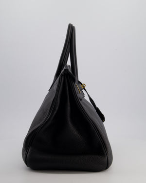 Hermès Birkin 35 Retourne Bag in Black Togo Leather with Gold Hardware