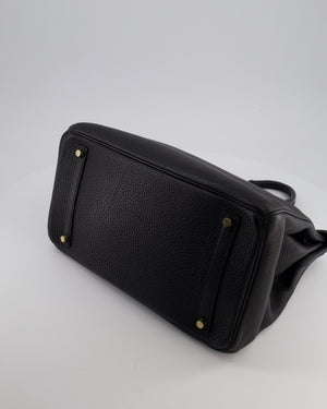 Hermès Birkin 35 Retourne Bag in Black Togo Leather with Gold Hardware