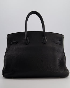 Hermès Birkin 35 Retourne Bag in Black Togo Leather with Gold Hardware