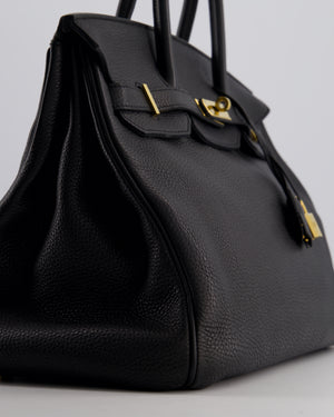 Hermès Birkin 35 Retourne Bag in Black Togo Leather with Gold Hardware