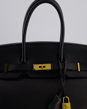 Hermès Birkin 35 Retourne Bag in Black Togo Leather with Gold Hardware