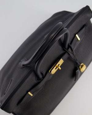 Hermès Birkin 35 Retourne Bag in Black Togo Leather with Gold Hardware