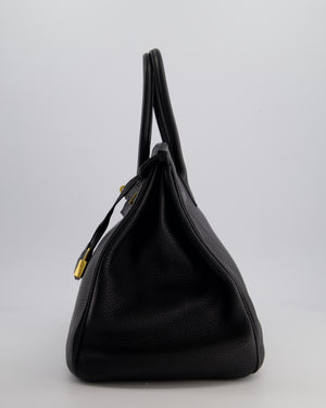 Hermès Birkin 35 Retourne Bag in Black Togo Leather with Gold Hardware