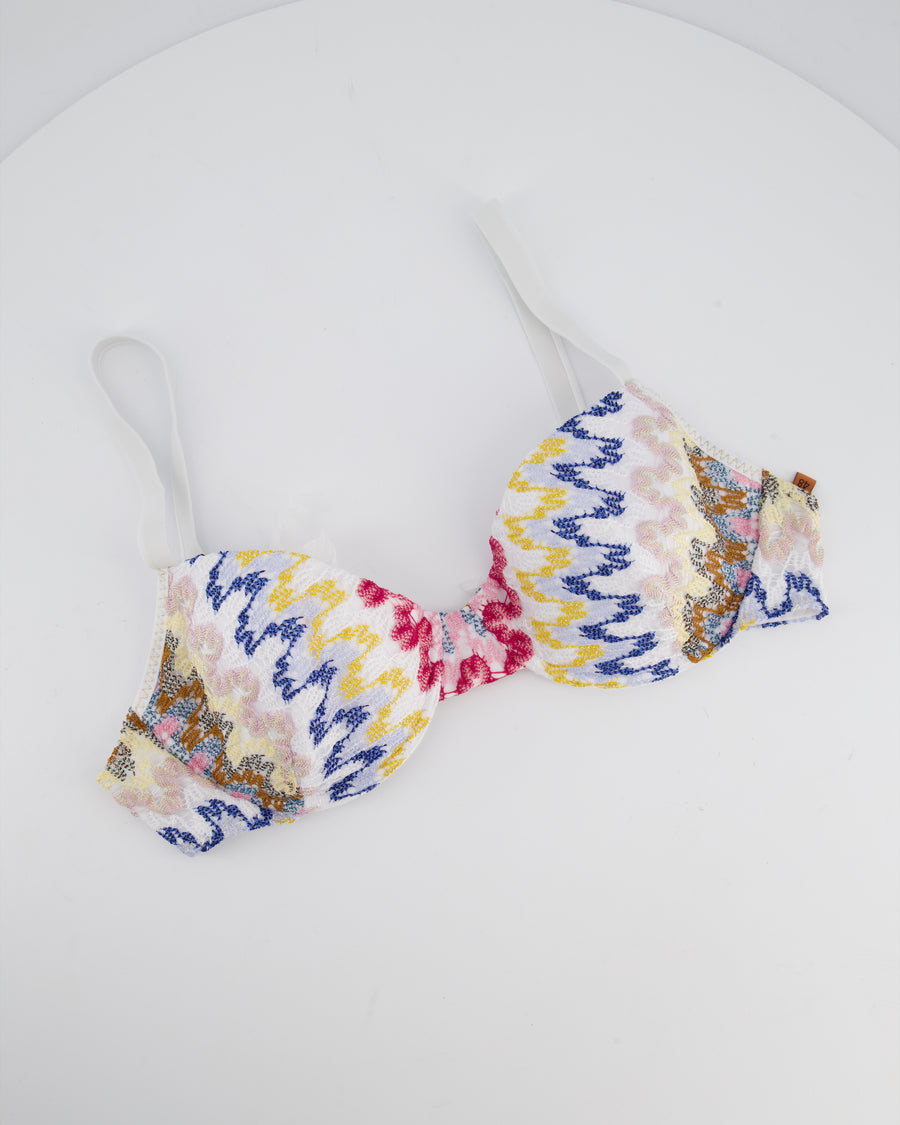 Missoni White and Multicolour Crochet Bikini Set Size IT 42/48 (UK 10/16)