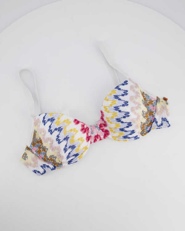 Missoni White and Multicolour Crochet Bikini Set Size IT 42/48 (UK 10/16)