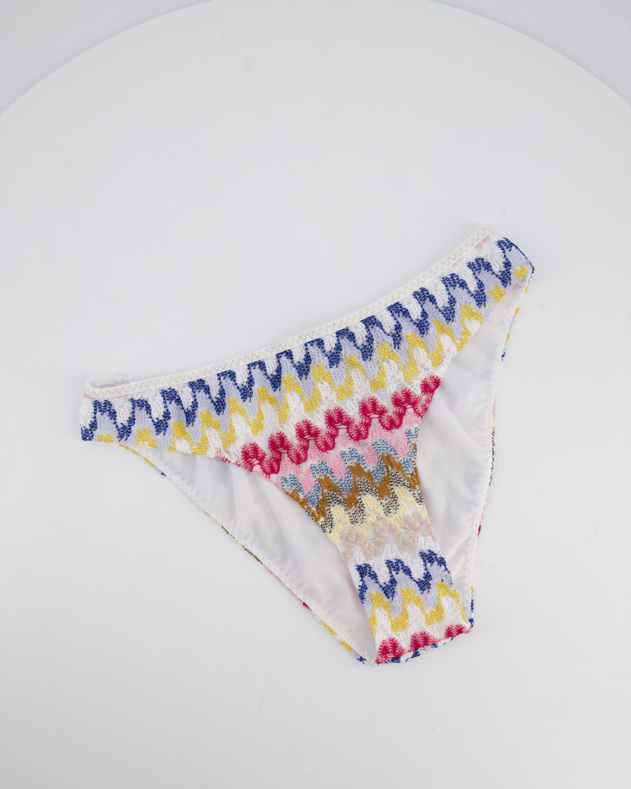 Missoni White and Multicolour Crochet Bikini Set Size IT 42/48 (UK 10/16)