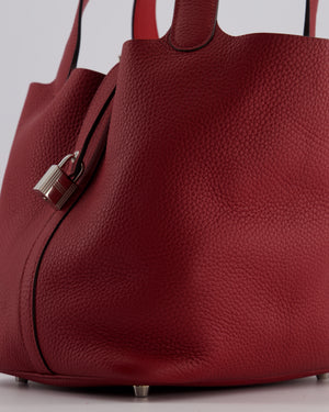 Hermès Picotin 22 Bag in Rouge H Clemence Leather with Palladium Hardware