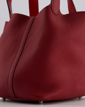 Hermès Picotin 22 Bag in Rouge H Clemence Leather with Palladium Hardware