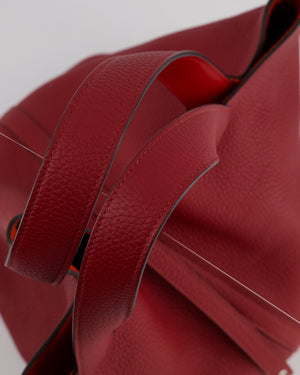 Hermès Picotin 22 Bag in Rouge H Clemence Leather with Palladium Hardware
