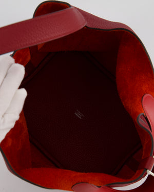 Hermès Picotin 22 Bag in Rouge H Clemence Leather with Palladium Hardware