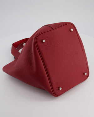 Hermès Picotin 22 Bag in Rouge H Clemence Leather with Palladium Hardware
