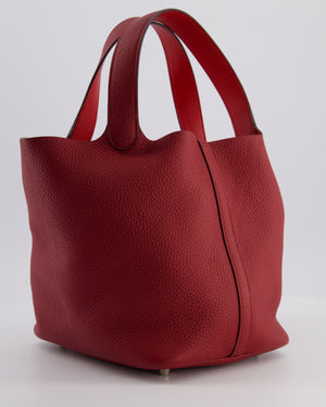 Hermès Picotin 22 Bag in Rouge H Clemence Leather with Palladium Hardware