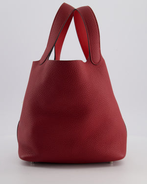 Hermès Picotin 22 Bag in Rouge H Clemence Leather with Palladium Hardware