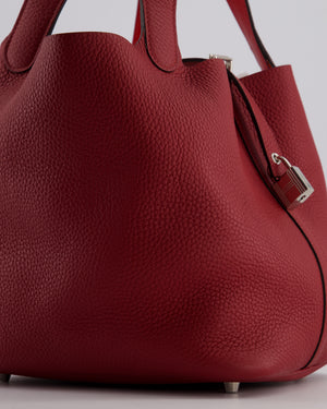 Hermès Picotin 22 Bag in Rouge H Clemence Leather with Palladium Hardware