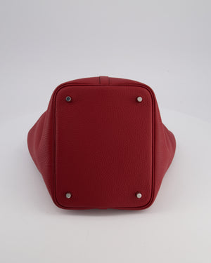 Hermès Picotin 22 Bag in Rouge H Clemence Leather with Palladium Hardware