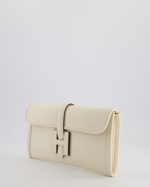 Hermès Jige Elan 29 Clutch Bag in Nata Swift Leather