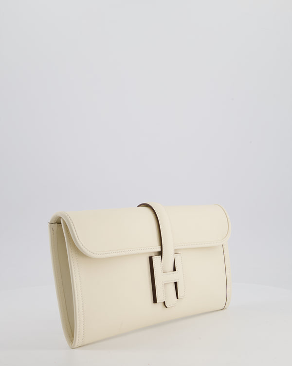Hermès Jige Elan 29 Clutch Bag in Nata Swift Leather