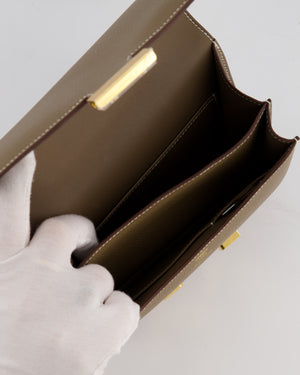 *HOT* Hermès Constance III 18 Miroir Bag in Etoupe Chèvre Mysore Leather with Gold Hardware