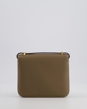*HOT* Hermès Constance III 18 Miroir Bag in Etoupe Chèvre Mysore Leather with Gold Hardware