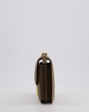 *HOT* Hermès Constance III 18 Miroir Bag in Etoupe Chèvre Mysore Leather with Gold Hardware