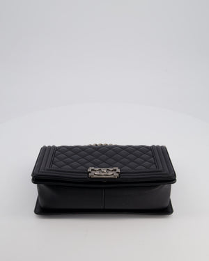 *FIRE PRICE* Chanel Black Medium Boy Bag in Lambskin Leather with Ruthenium Hardware