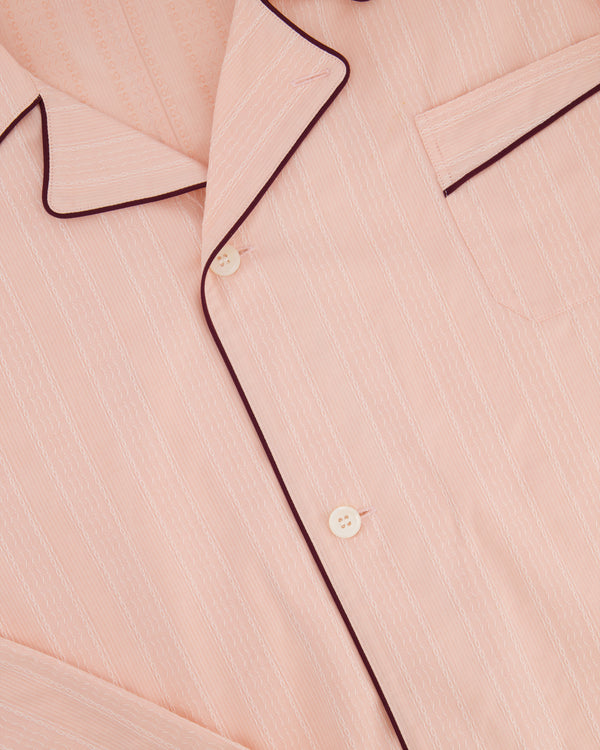 Prada Peach Cotton Shirt with Contrast Trim Size FR 36 (UK 8) RRP £1560