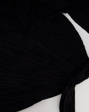 Cult Gaia Black Plissé Strapless Midi Dress Size US 4 (UK 8)