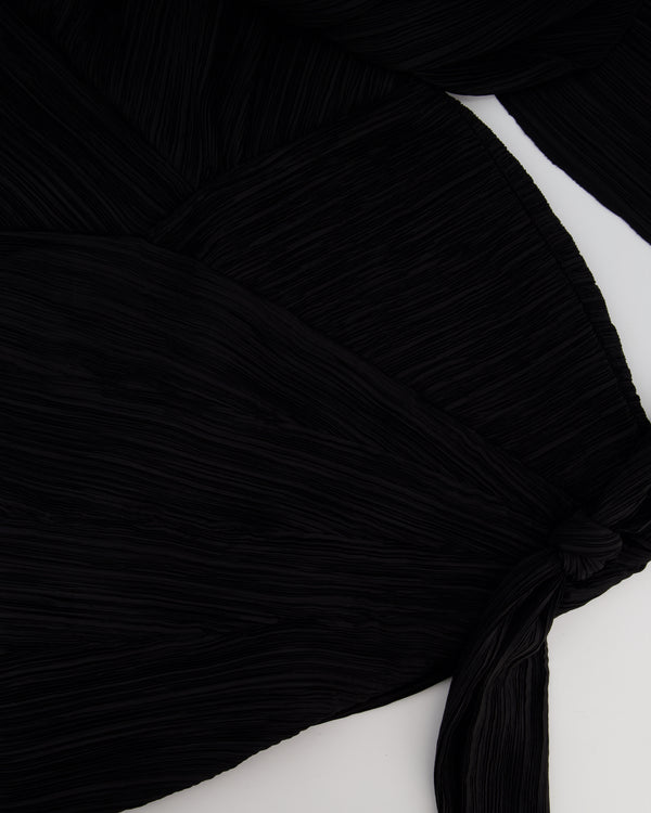 Cult Gaia Black Plissé Strapless Midi Dress Size US 4 (UK 8)