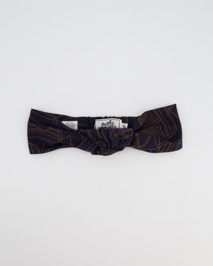 Hermes Bleu Gabier "Thalassa" Print Headband