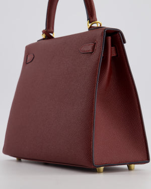*SUPER RARE* Hermès Kelly 25 Sellier Bag in Rouge H Epsom Leather with Gold Hardware