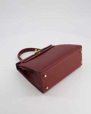 *SUPER RARE* Hermès Kelly 25 Sellier Bag in Rouge H Epsom Leather with Gold Hardware