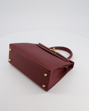 *SUPER RARE* Hermès Kelly 25 Sellier Bag in Rouge H Epsom Leather with Gold Hardware