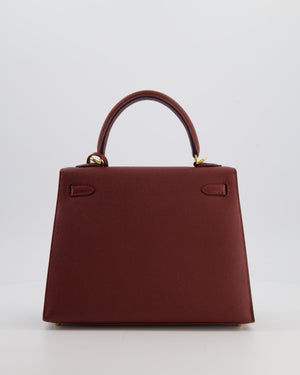 *SUPER RARE* Hermès Kelly 25 Sellier Bag in Rouge H Epsom Leather with Gold Hardware