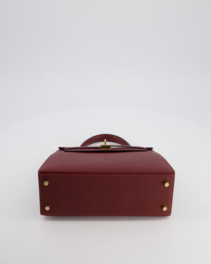 *SUPER RARE* Hermès Kelly 25 Sellier Bag in Rouge H Epsom Leather with Gold Hardware