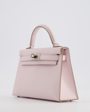 *SUPER RARE* Hermès Mini Kelly II 20 Bag In Mauve Pale Epsom Leather with Palladium Hardware