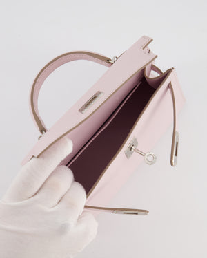 *SUPER RARE* Hermès Mini Kelly II 20 Bag In Mauve Pale Epsom Leather with Palladium Hardware