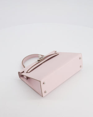 *SUPER RARE* Hermès Mini Kelly II 20 Bag In Mauve Pale Epsom Leather with Palladium Hardware
