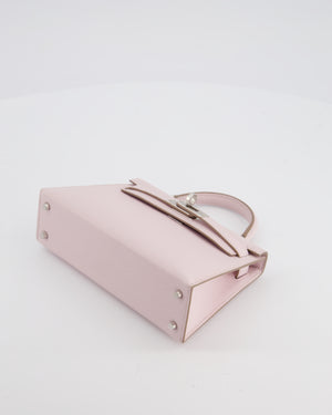 *SUPER RARE* Hermès Mini Kelly II 20 Bag In Mauve Pale Epsom Leather with Palladium Hardware