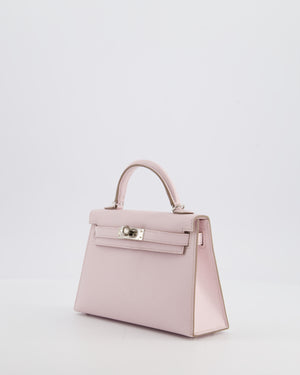 *SUPER RARE* Hermès Mini Kelly II 20 Bag In Mauve Pale Epsom Leather with Palladium Hardware