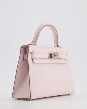 *SUPER RARE* Hermès Mini Kelly II 20 Bag In Mauve Pale Epsom Leather with Palladium Hardware