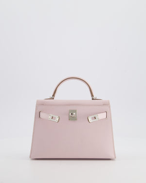 *SUPER RARE* Hermès Mini Kelly II 20 Bag In Mauve Pale Epsom Leather with Palladium Hardware
